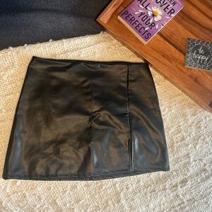 Altar’d State black faux leather skirt